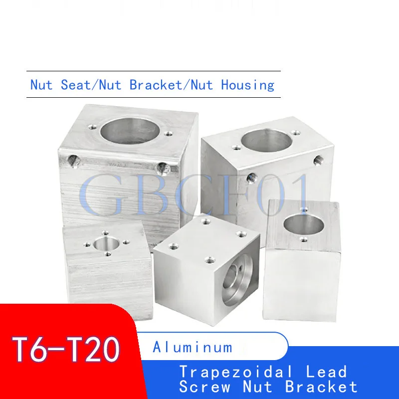 T6 T8 T10-T20 Lead Screw Bracket Nut Housing Mount  Nut Housing Bracket  Screw Nut Conversion Seat 3D Printers Engraving Machine