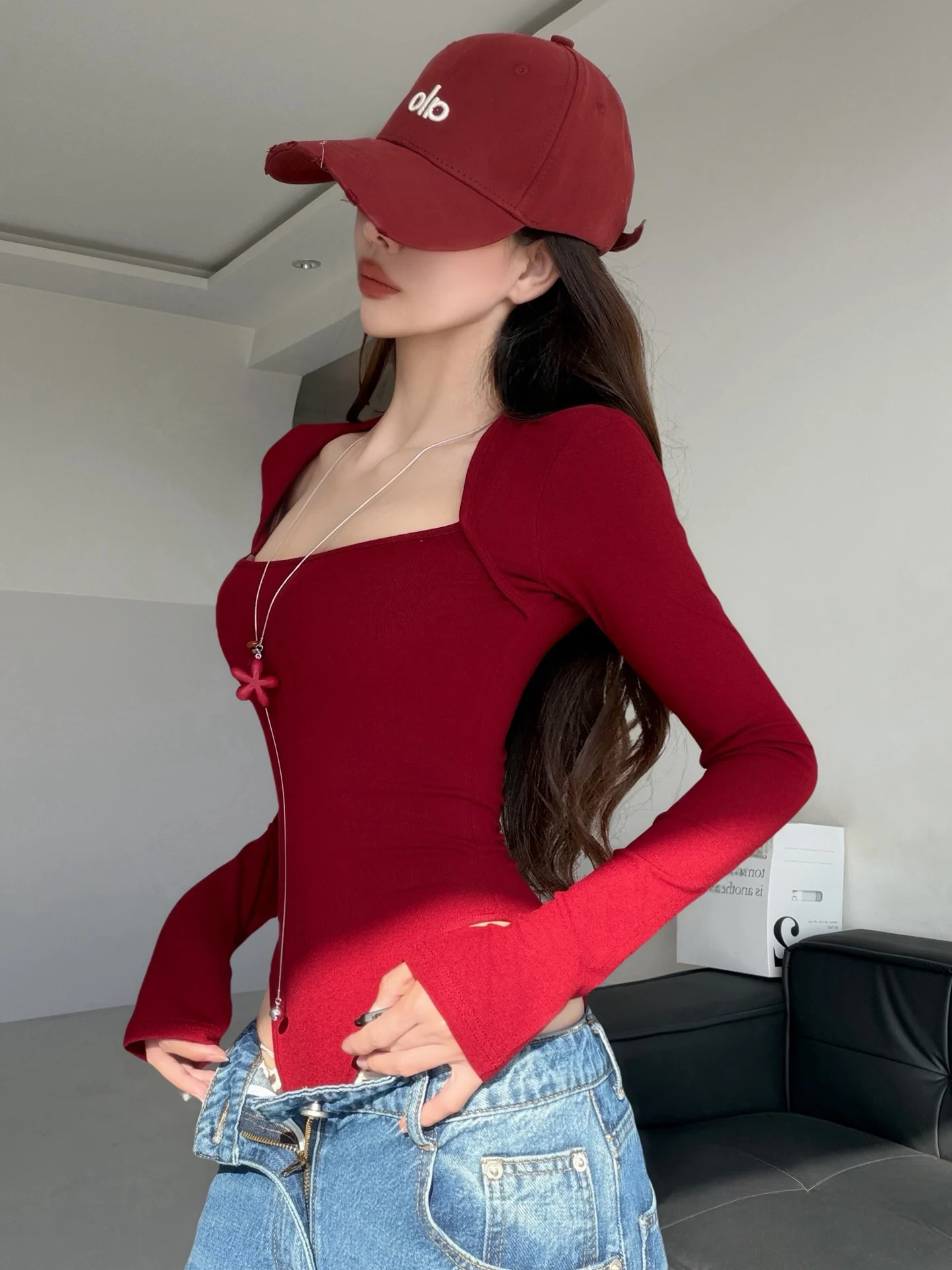 

Sexy American Hot Girl High Elastic Slimming Base Shirt Women Sexy Onesie Pants Fitness Long Sleeve Jumpsuit High Waist Shorts