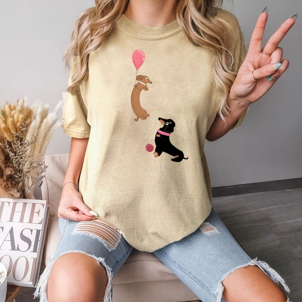 

Дизайнерская повседневная незаменимая женская одежда Y2K Tee Blends Cute Core Charm унисекс Fit Майки для всех двух счастливых маленьких собак