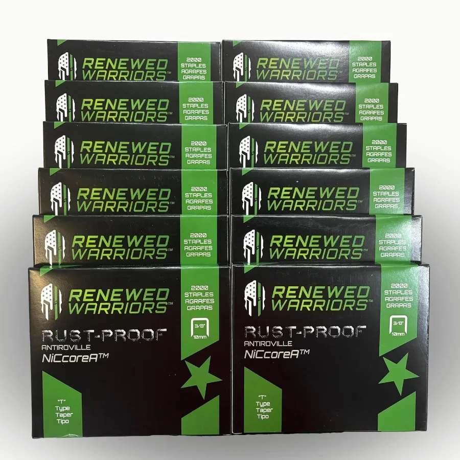 

NiCcoreA Rustproof Staples T50 3/8 Leg; 3/8 Crown Outperforms Stainless Steel Staples 1/2 Marine; T/50 Type T-50 Staple - Compa