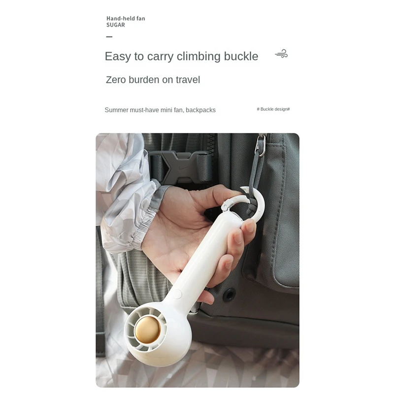 Portable Fan For Travel Usb Fan Turbo Bladeless Handheld Small Fan Rechargeable With 2-Speeds 8-12 Hours Operated
