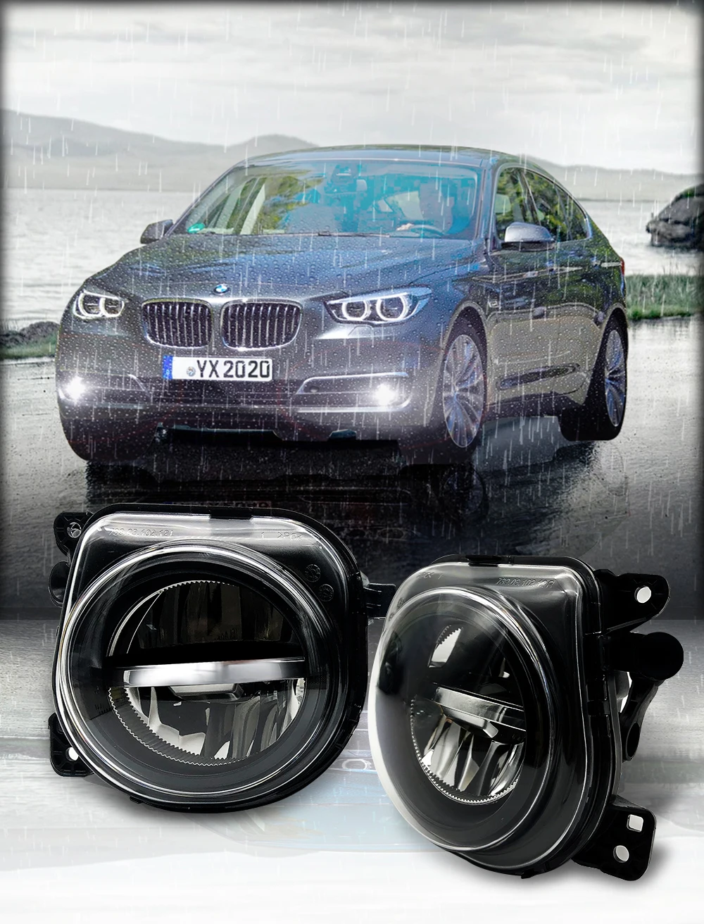 

Front Bumper LED Fog Light Lamp Foglight Assembly For BMW 5 F07 F10 F11 F18 LCI 2013-2016 63177311293 63177311294