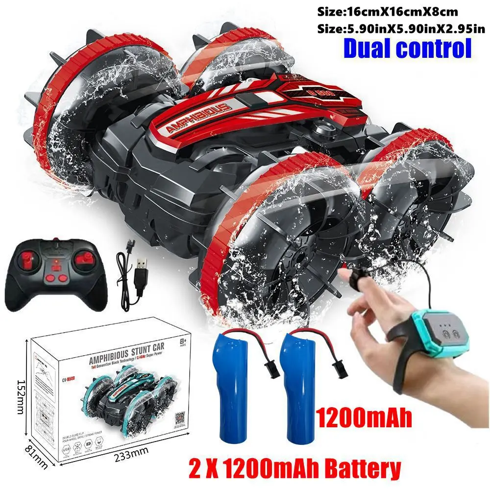 Amfibische RC Auto Afstandsbediening Stunt Auto Voertuig Dubbelzijdig Flip Radio 4WD Drift Off Road Outdoor Speelgoed voor Jongen kinderen Gift