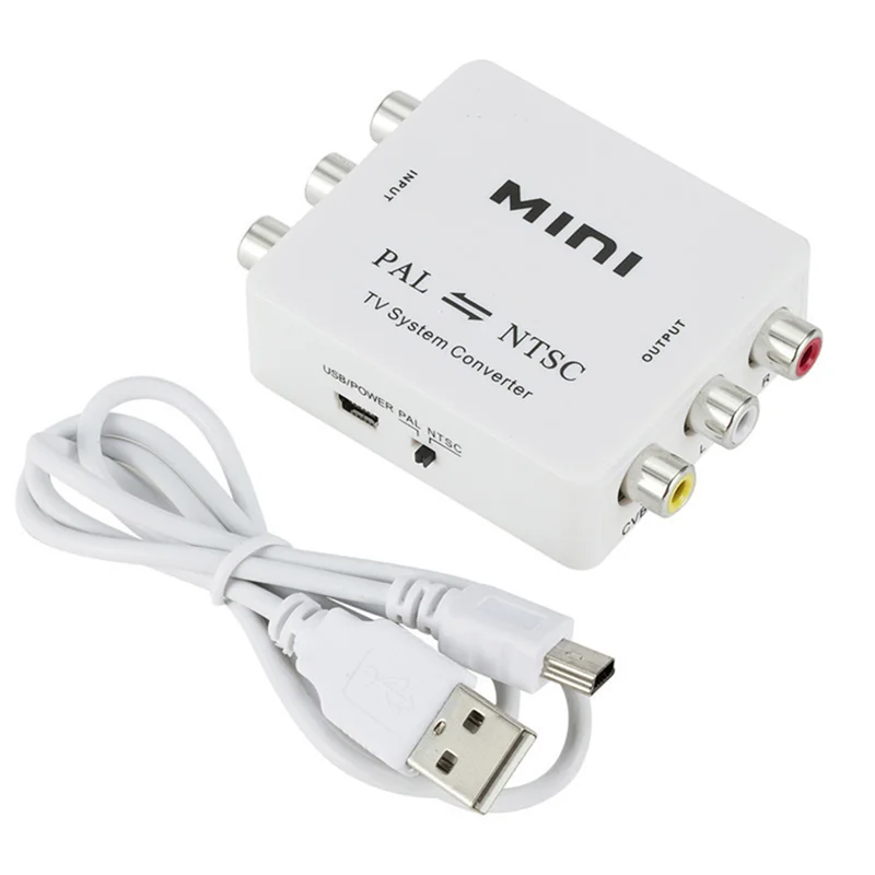 Mini PAL NTSC Bi-Direction TV System Converter Switcher PAL to NTSC NTSC to PAL Dual-Way TV Composite Connection