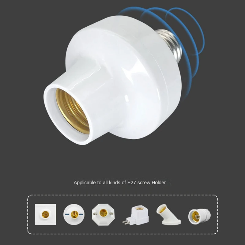 E26 E27 Wireless Remote Control Light Socket Lamp Holder 20M Base ON/Off Smart Switch Socket Range Smart Device