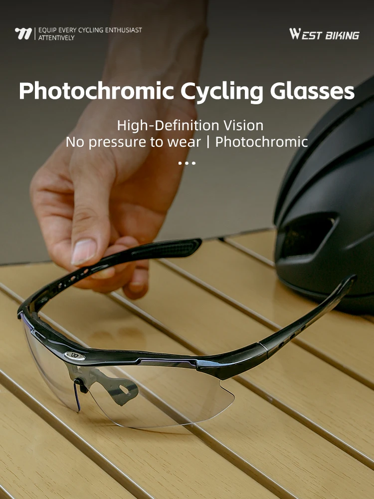 AliExpress West Biking WEST BIKING Photochromic Road Bike Sunglasses Men Ultralight Sport Safety Glasses For Cycling Fishing UV400 Bicycle Goggles