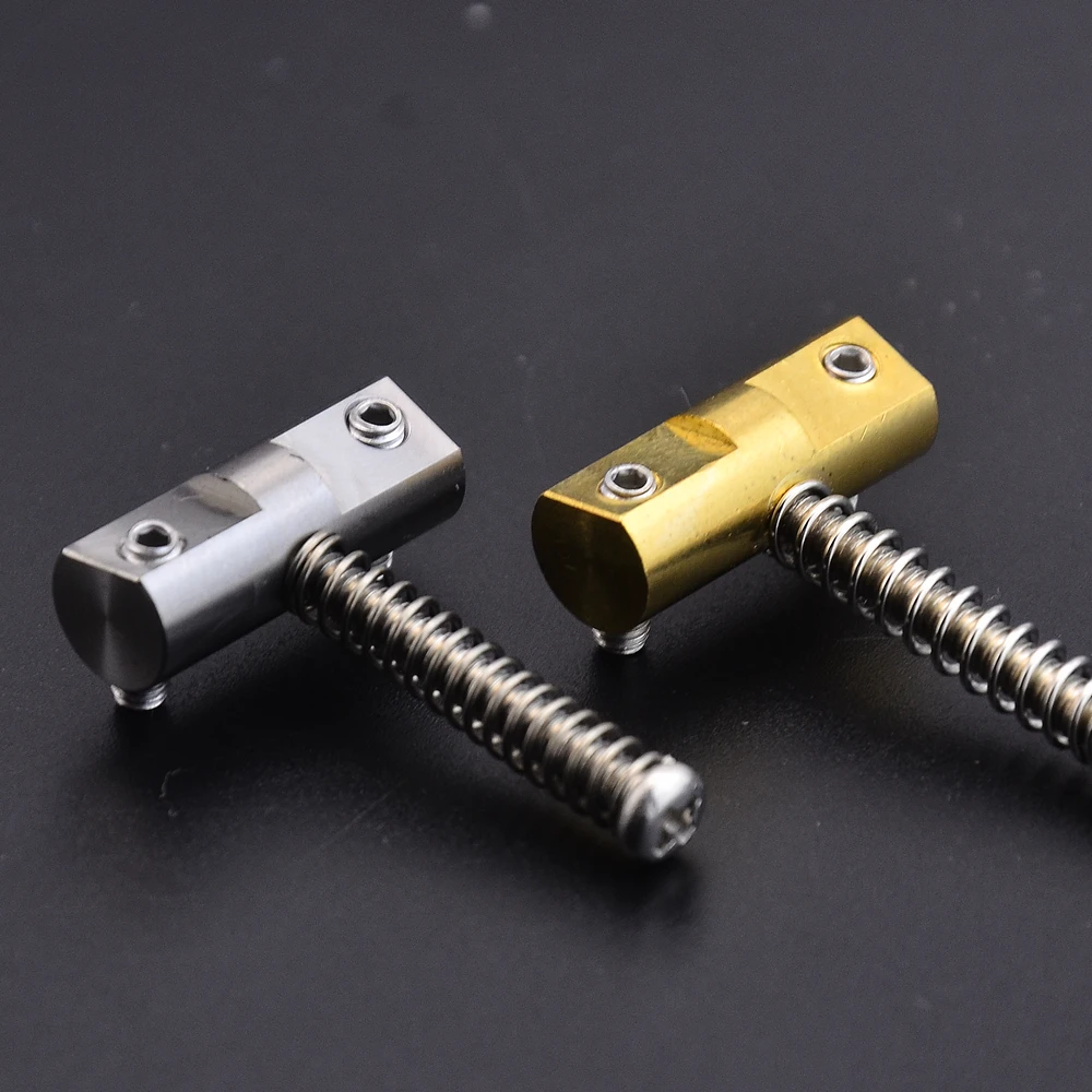 1Set 20.8mm Titanium Alloy (TC4) / Brass Vintage Guitar Bridge Saddle For T-ele