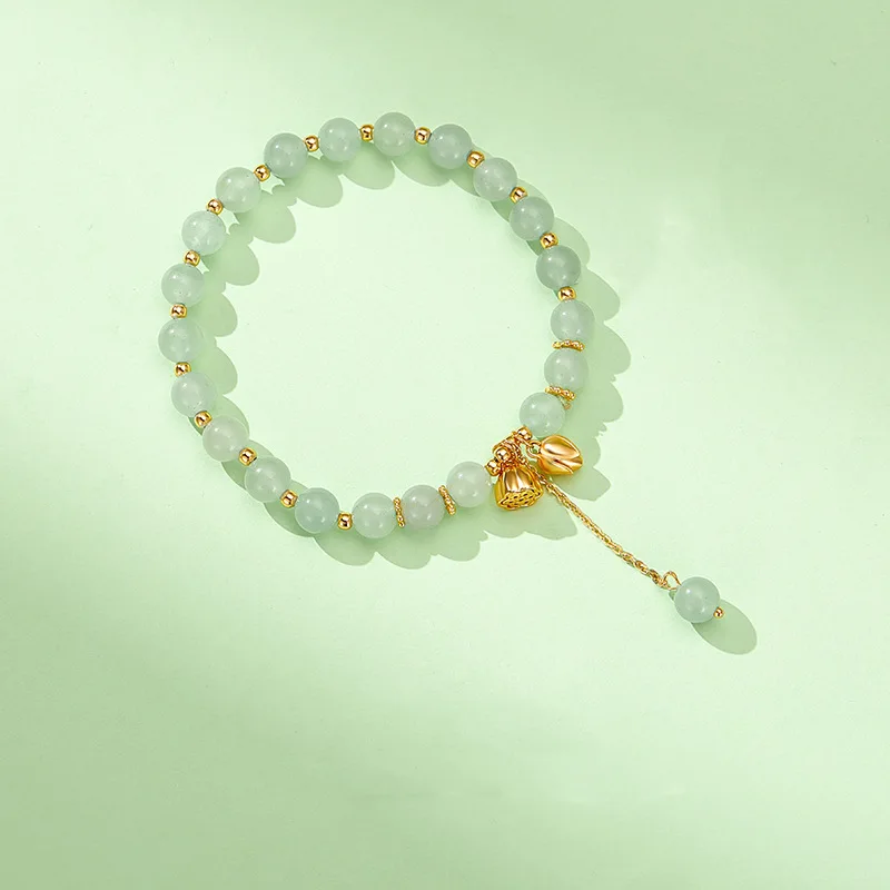 VENTFILLE 925 Sterling Silver Hotan Jade Lotus seedpod Bracelet for Women Girl Retro Temperament Jewelry Gift Dropshipping