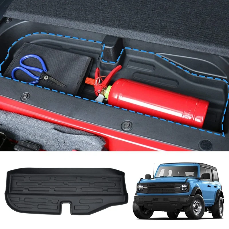 Storage Compartment Mat For Ford Bronco Accessories 2021 2022 2023 2/4-Door Rear Trunk Mat Cargo Liner Storage Trunk Mat