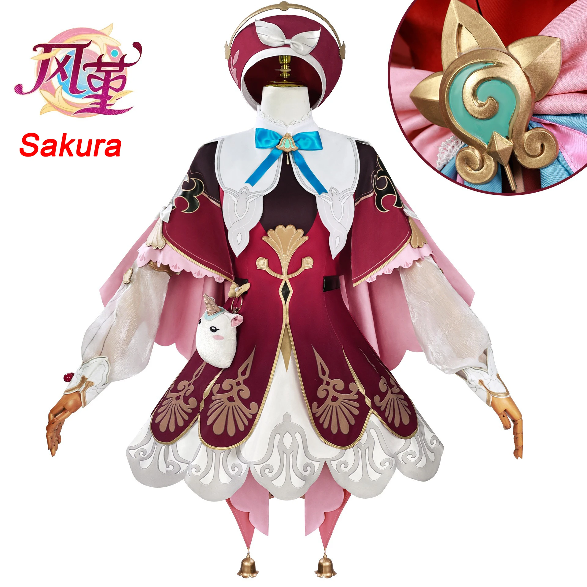 Game Honkai Star Rail Hyacine Cosplay Kostuum Zoete Lieve Uniformen Jurk Pruik Vrouwen Halloween Party Rollenspel Comic Con Kleding