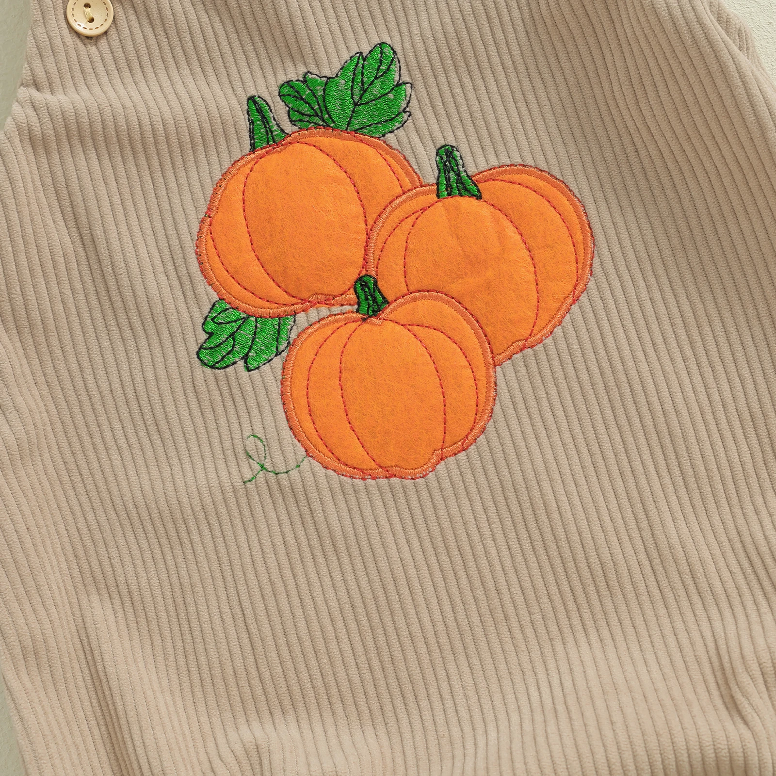 Autumn New Baby Girls Boys Clothes for Halloween Infant Romper Sleeveless Pumpkin Embroidery Button Casual Kids Overall Bodysuit