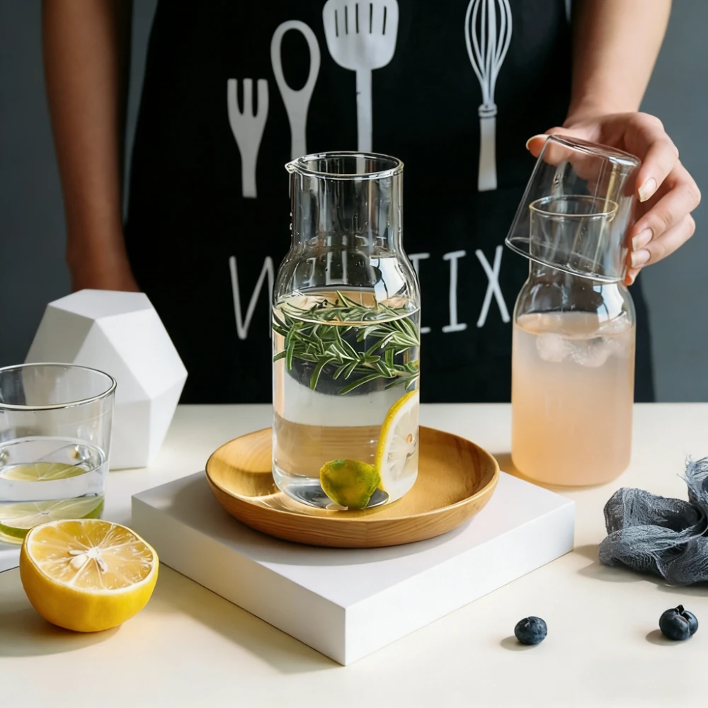 Glass Cooling Water Pot High Borosilicate Glass Household Large Capacity Split Cold Water Kettle Fruit Juice Draft Beer Kettle