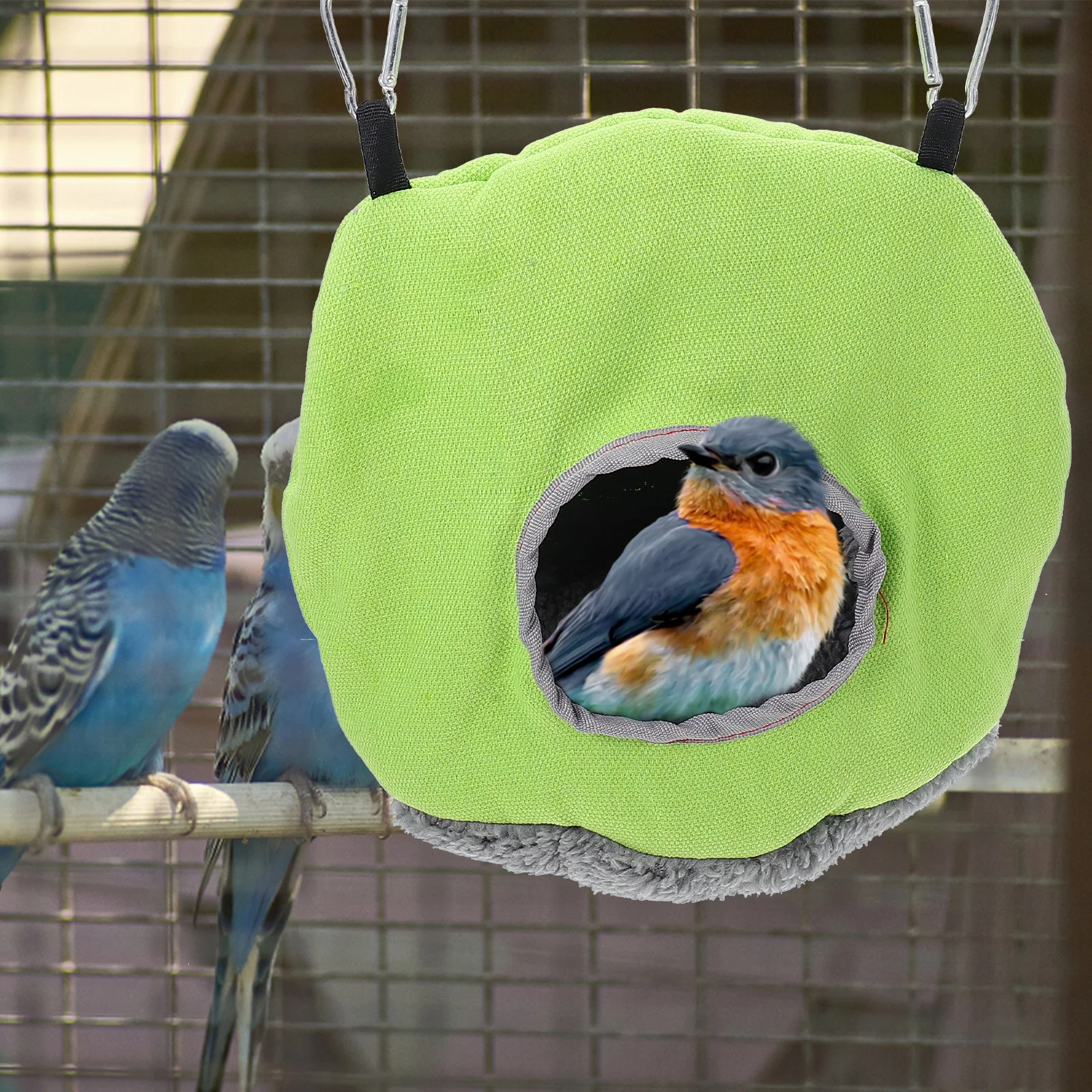 

Premium Round Warm Hanging Birds Nest Size M Random Color Parrot House Indoor Outdoor Bed Cute Parrot Hammock Birds Tent