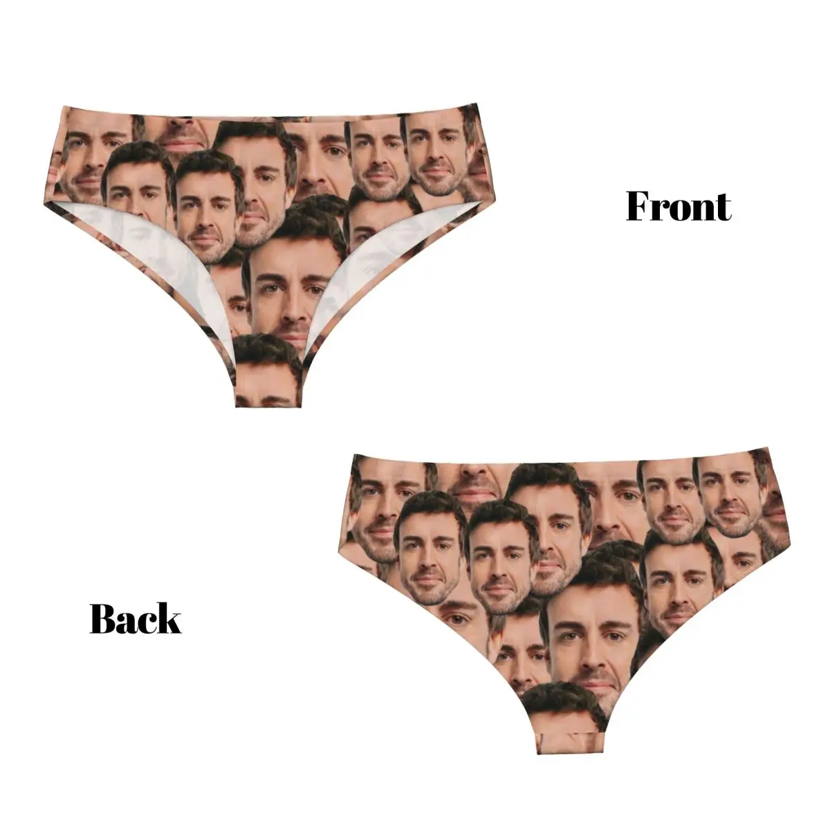 Custom Alonso Head Brief Panties Womens Comfort Stretch Fernando Sports Car Underwear