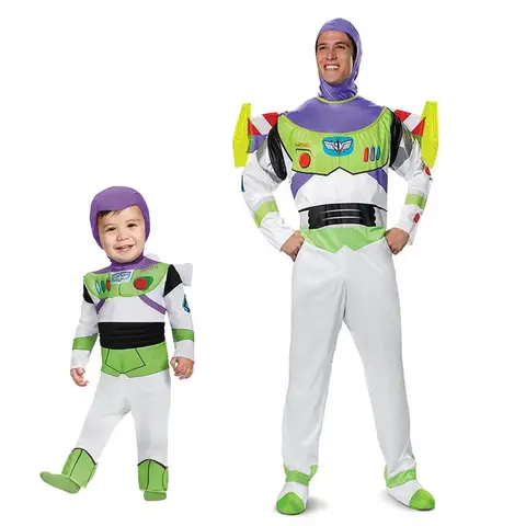 Adulto buzz lightyear cosplay traje uniforme carnaval desempenho festa roupas traje de halloween crianças