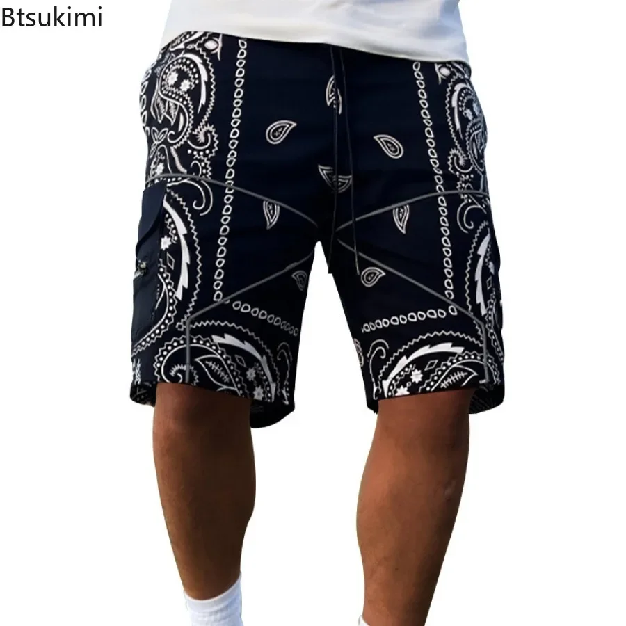 Men's Summer Fashion Jogger Shorts with Multi-pockets Comfy Loose High Street Hip Hop Straight Leg Cargo Pants Men Casual Shorts