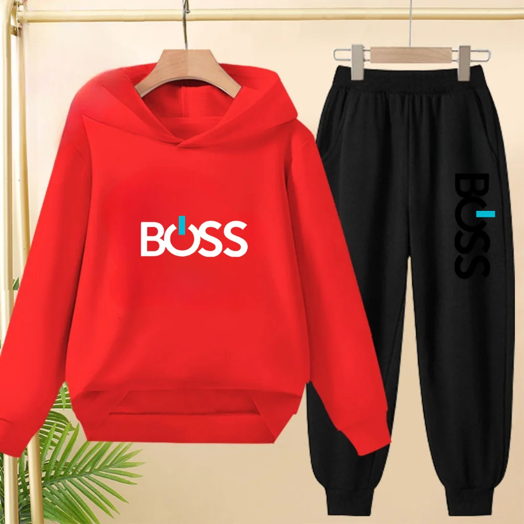 Cute Lettered Sweatshirts for Children Aged 3 to 12, and Hooded Sweatshirt Jackets for Boys and Girls in Black, Blue and Yellow