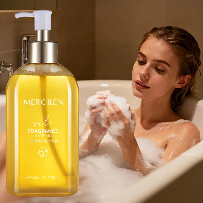 mercilen-purifying-and-brightening-skin-nourishing-fragrance-bath-oil-380ml-contains-niacinamide-and-collagen-gently-removes-hidden-impurities-from-the-skin's-surface-cleanses-the-skin-while-promptly-replenishing-the-moisture-it-needs-leaving-the-skin-moisturized-smooth-and-fragrant-providing-a-unique-bathing-experience