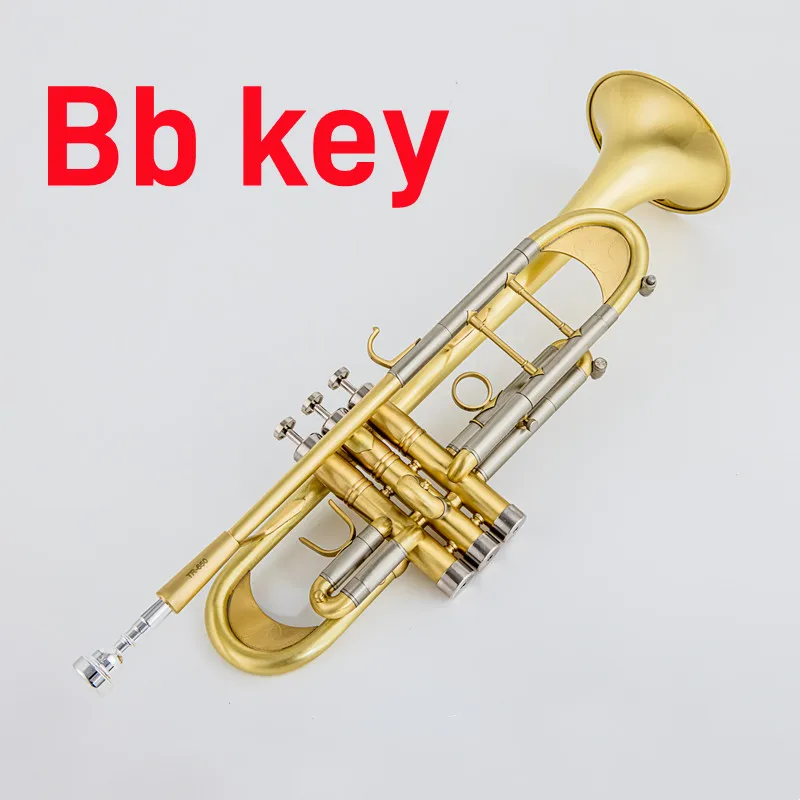 Hot Sell TR-650 Trumpet Bb/C Flat Brass Gold-painted Exquisite Durable Brass Musical Instrument with Trumpet Mouthpiece