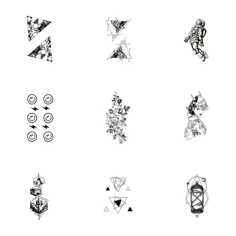 【MEET Magic Tattoo】 6 Cm x 10 Waterproof Temporary Adhesive Magic Tattoo Lasts Up to 15 Days