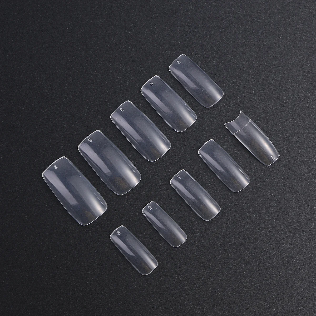 

500 шт., прозрачные накладные ногти с полным покрытием, натуральный цвет, прочные, прочные, накладные ногти для профессионального домашнего использования, дизайн ногтей