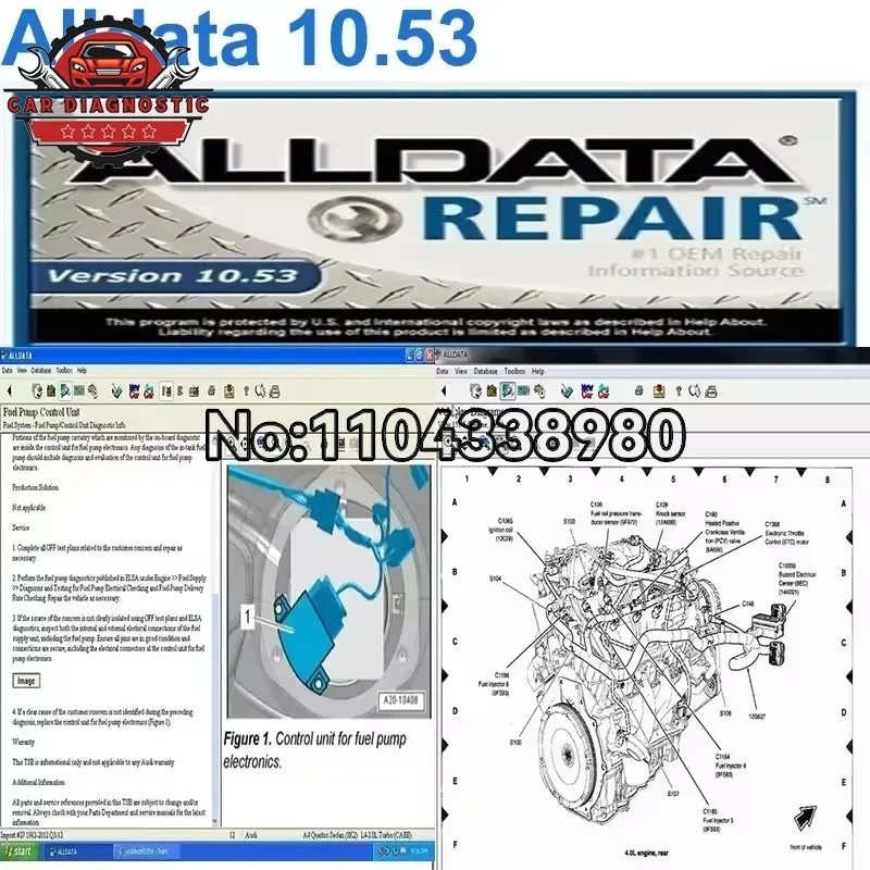 2026 hot selling newest for alldata 10.53 software auto repair software All data car software with Wiring diagram