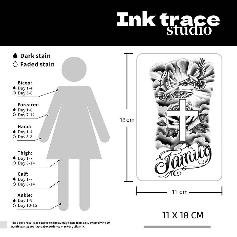 1/2PCS Dove Of Peace Temporary Tattoo,Lasts To 7-15 Days New Technology Magic Waterproof Semi Permanent Sticker.