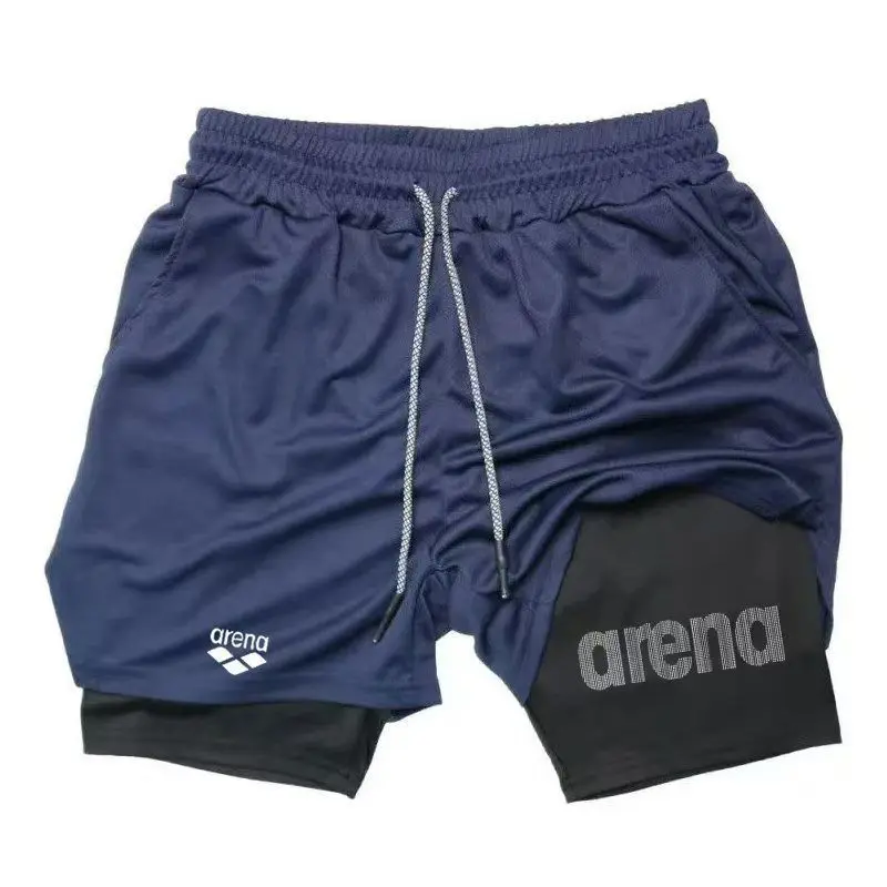 Summer men's gym shorts, beach surfboard shorts, breathable quick drying sports launched image 6