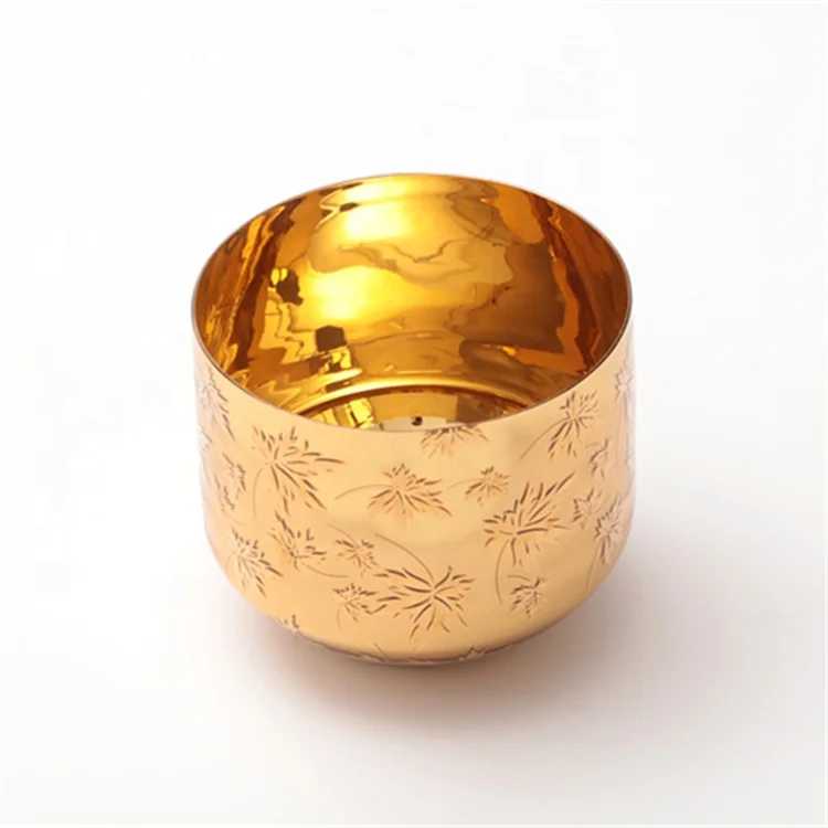Frosted Golden Healing Singing Bowls Quartz Plated Inside or Outside Gold Singing Bowl