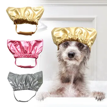 Taking Dog Shower With Adjustable Pet Cap For Ears- Shower Shower Cats Cap Pet Bath Strap Dogs Cap New Year Outfit For Dogs 2
