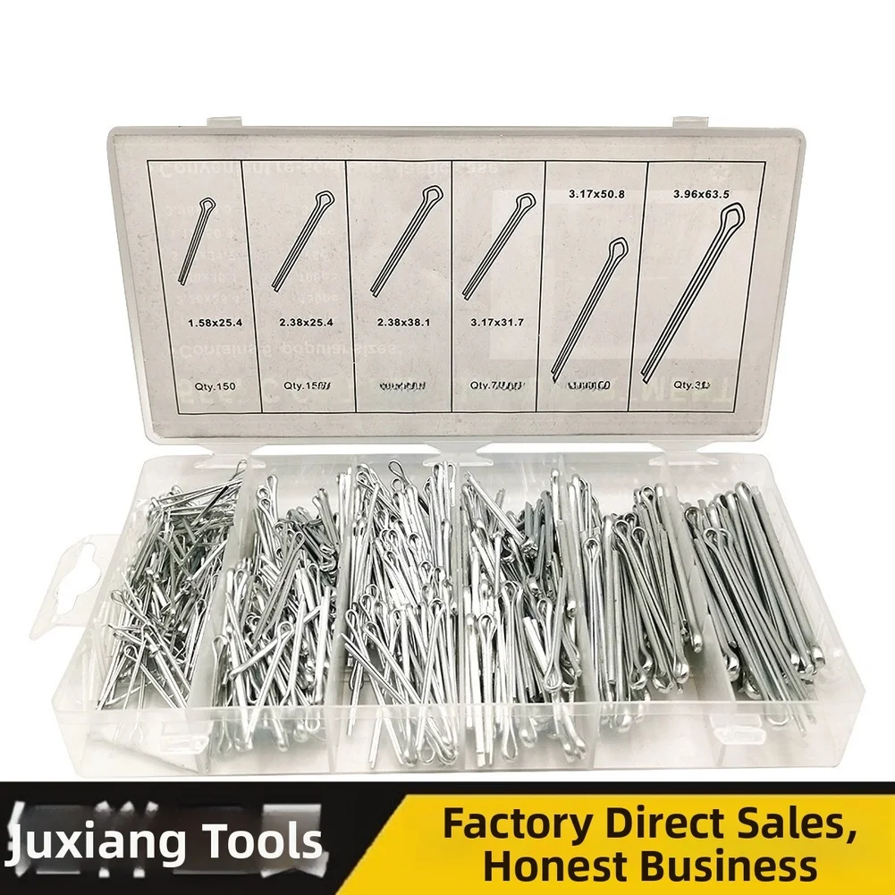 For Industrial Cotter Pin Assortment Set 555PC R Clip Hairpin Spring Pins for Securing Shafts Axles and Rotating Components