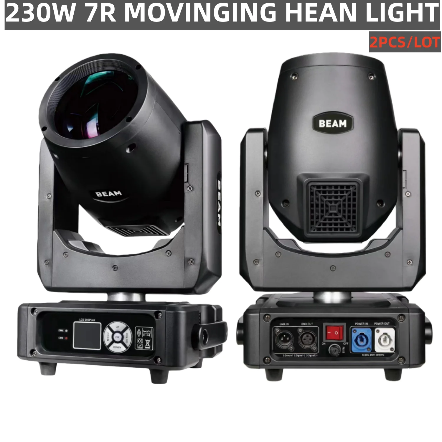 2PCS/230W 7R MOVING BEAN LIGHT Foco LED Wash Light/Moving Beam ...