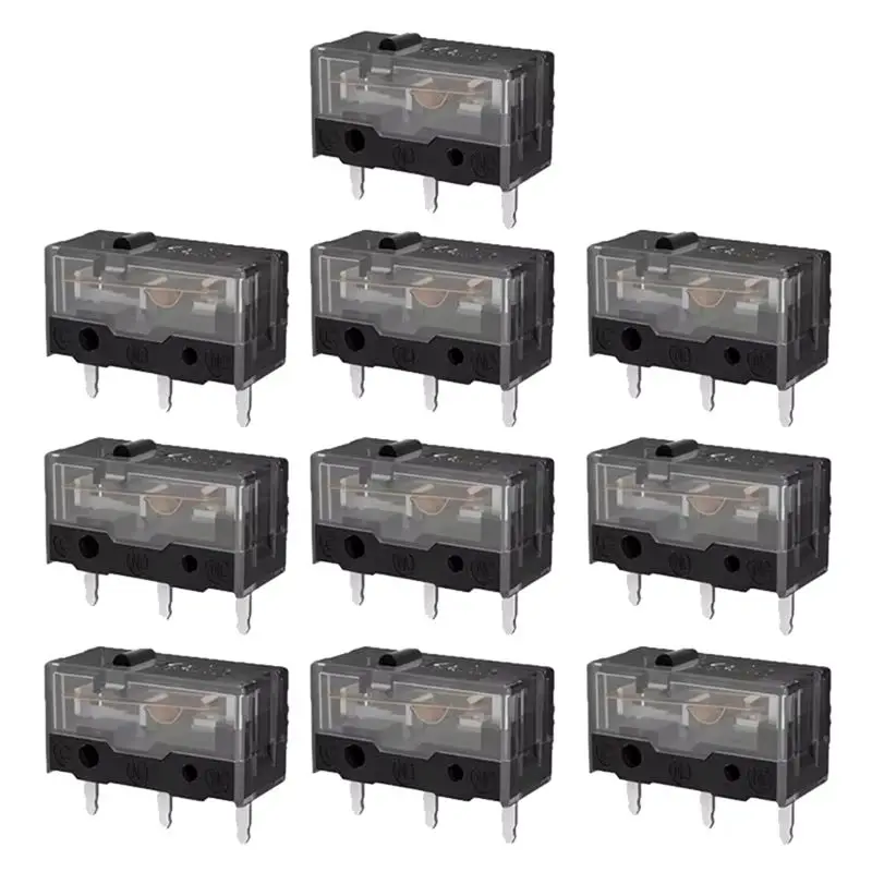 For Logitech Razer Rang/Gaming Mouse Compatible 10 PCS Kailh GM 8.0 Mouse Micro Switch Micro Button- Black 3 Pin Design-A31R