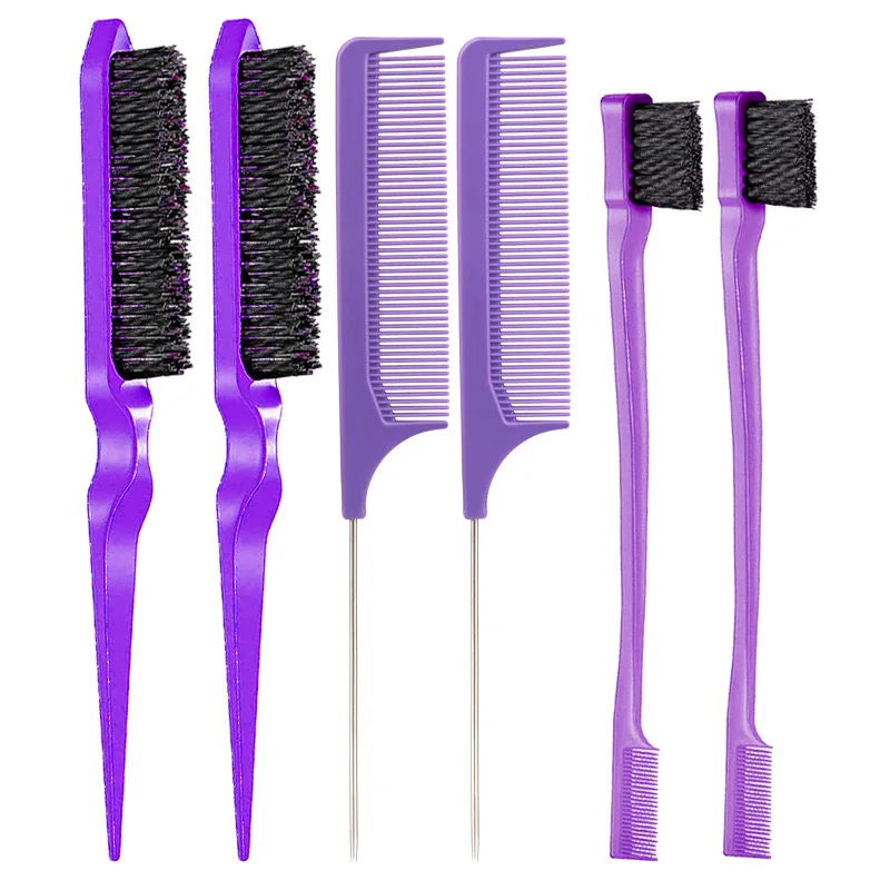 3pcs/set Double Sided Hair Edge Brush Set Hair Styling Comb Control Brush Accessories Hairline Brush Comb Styling Partition Comb