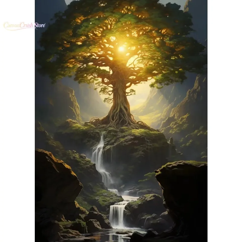 Mysterious Enchanted Grove Poster Sunlit Fairy Forest Path Fairy Tale Prints Canvas Painting Wall Picture Home Living Room 2026