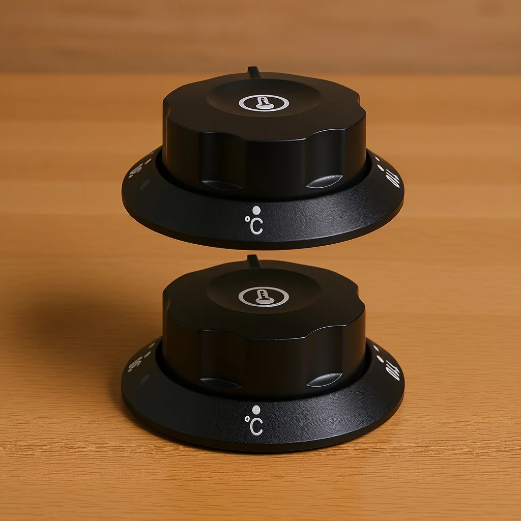 

2Pcs Universal Fryer Thermostat Knob Replacement Dial for Oven Gas Burner Electric Stove Kitchen Appliance Fryer Control Dial