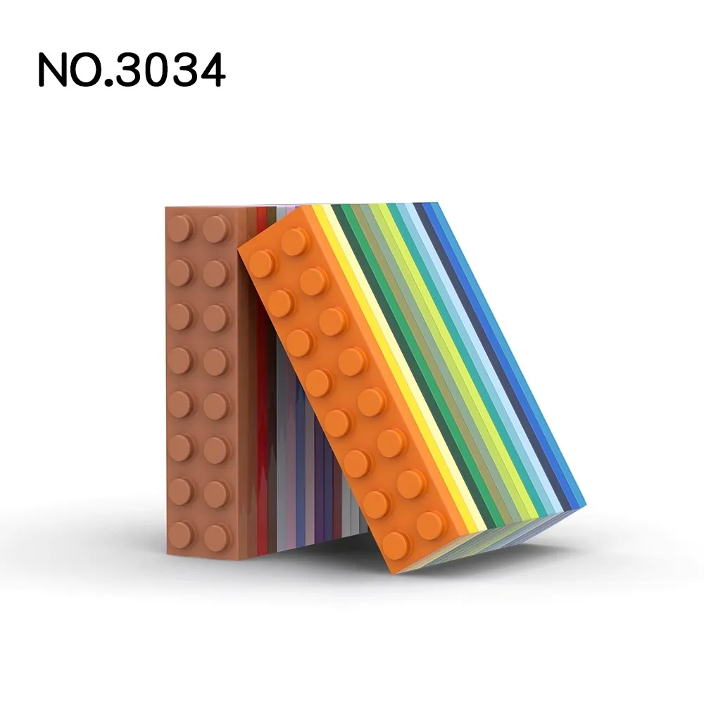 

20Pcs MOC Parts 3034 Plate 2 x 8 Compatible Bricks DIY Assmble Building Blocks Particle Kids Puzzle Brain Toy Birthday Gift