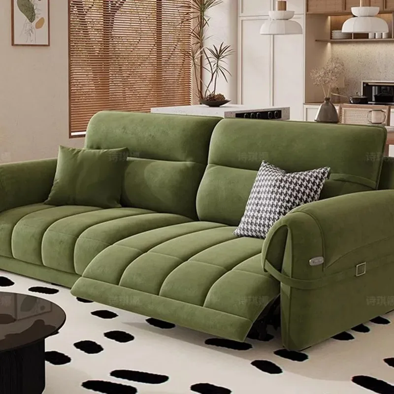 Green European Living Room Sofa Design Extendable Floor Recliner Living Room Sofas Nordic Modern Divano Adhd Home Furniture image 5