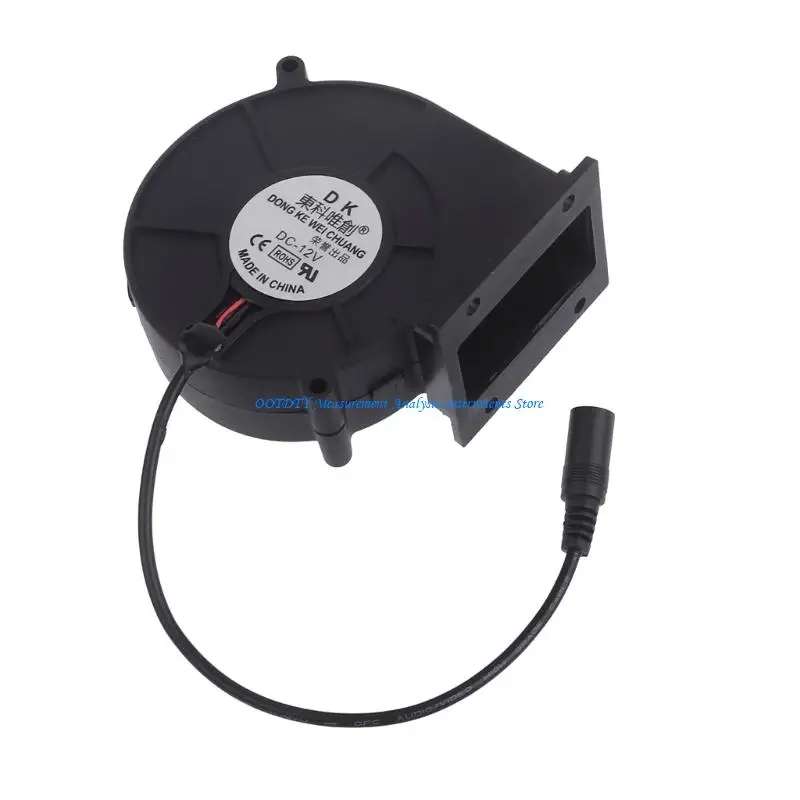 367D Ball Bearing Barbecue Fan DC12V 5.5x2.1mm 5300R/min Air Blower Fan 97x97x33mm for Electronic Products, Barbecue