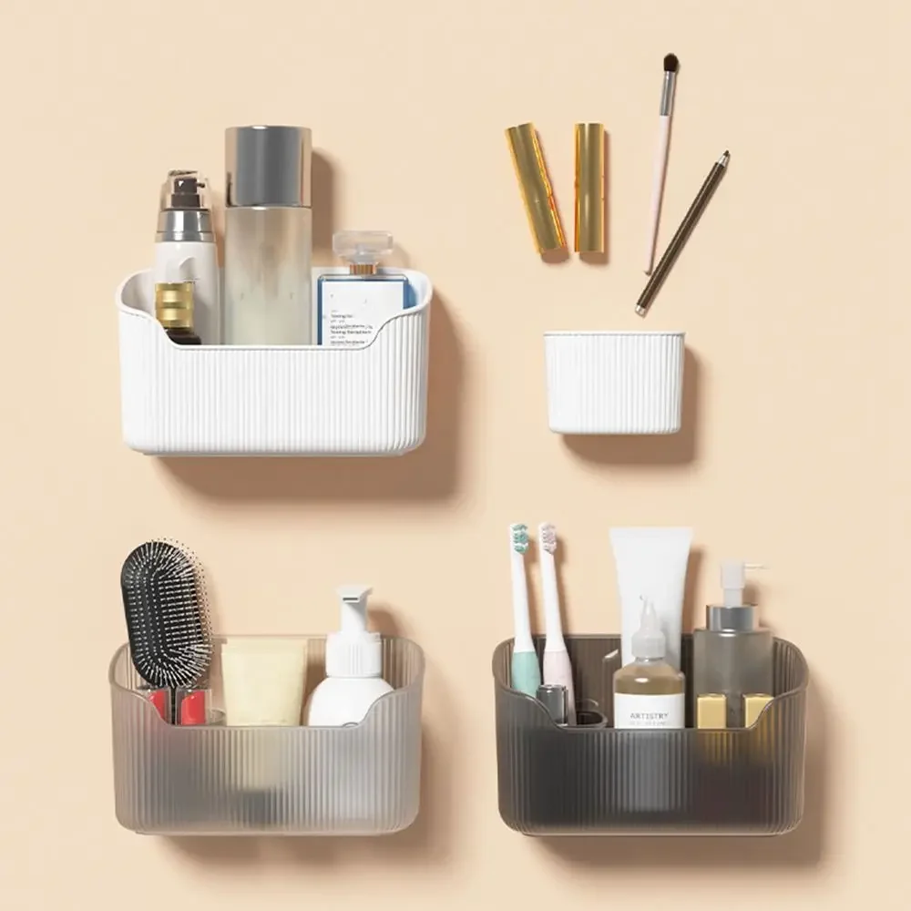 Desktop Cosmetics Storage Box Toiletries Cotton Swab Container Brushes Makeup Organizer Case Bathroom Accessories