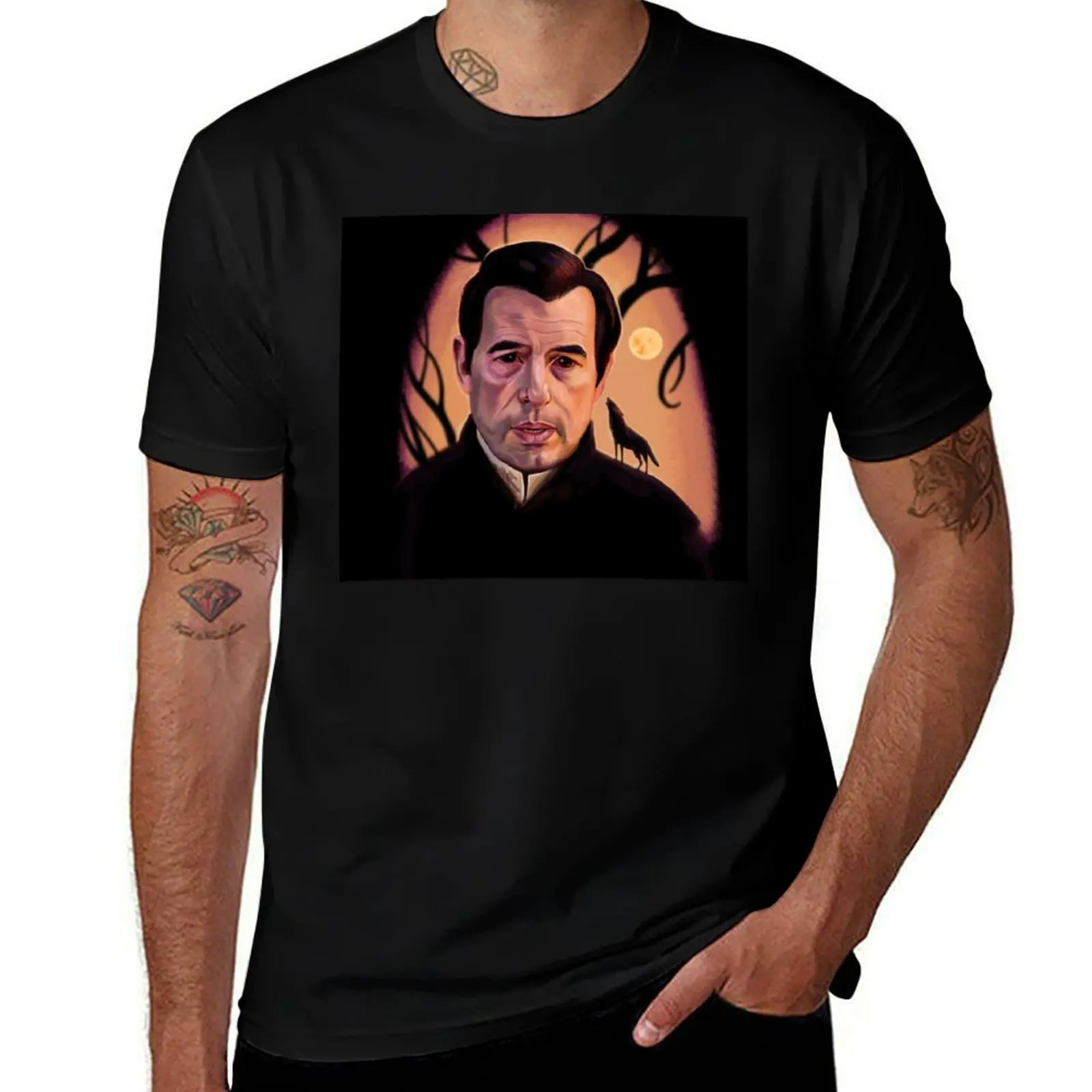 

Claes Bang Dracula Painting T-Shirt funny gifts Luxury man Personalized t-shirt custom t shirt T-shirt men