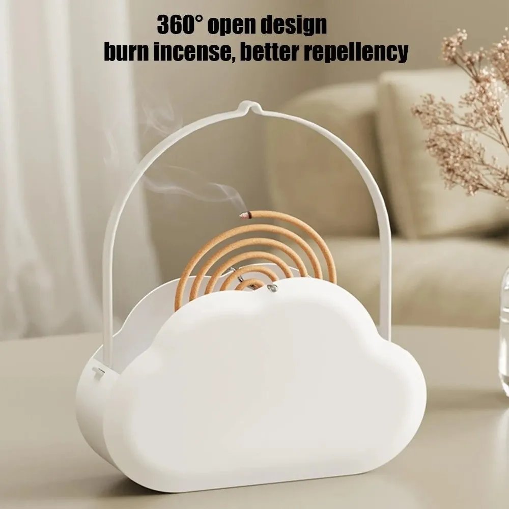 Cloud-Shaped Mosquito Coil Holder Iron Wall Mounted Coil Incense Burner Portable Anti-Scald Hanging Incense Coil Holder Camping