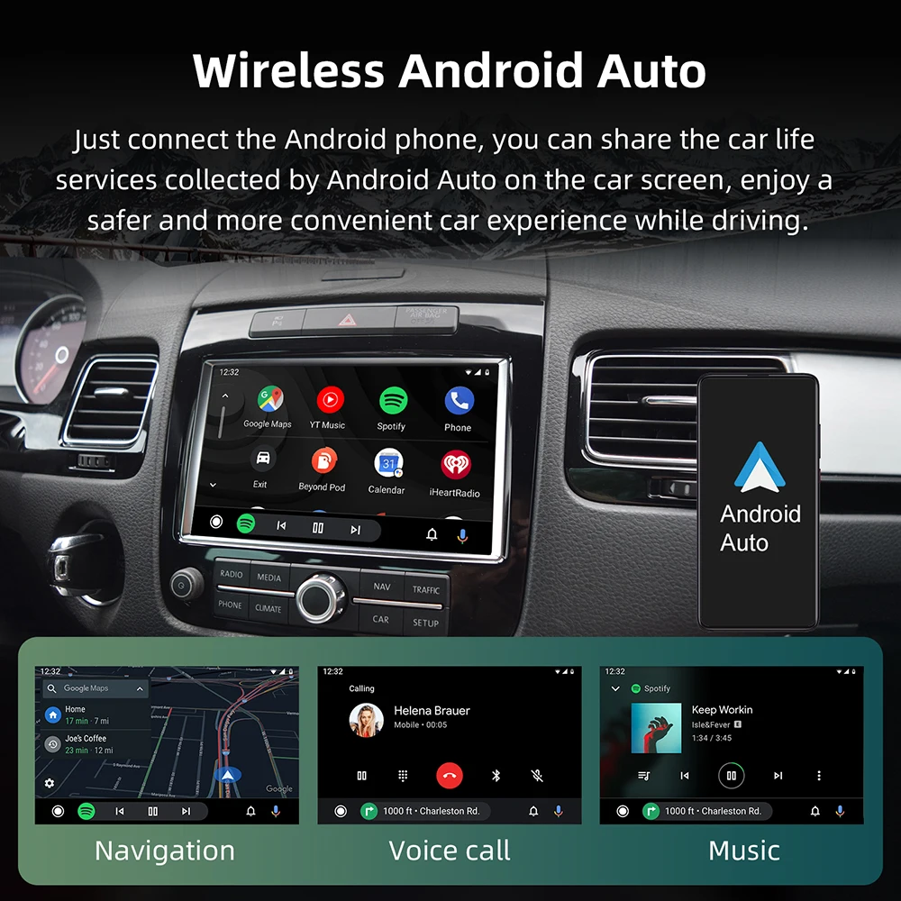 Wireless Carplay Android Auto for Volkswagen Touareg With 8-inch Screen RNS850 2011-2017 Mirroring Car Play AirPlay Multimedia
