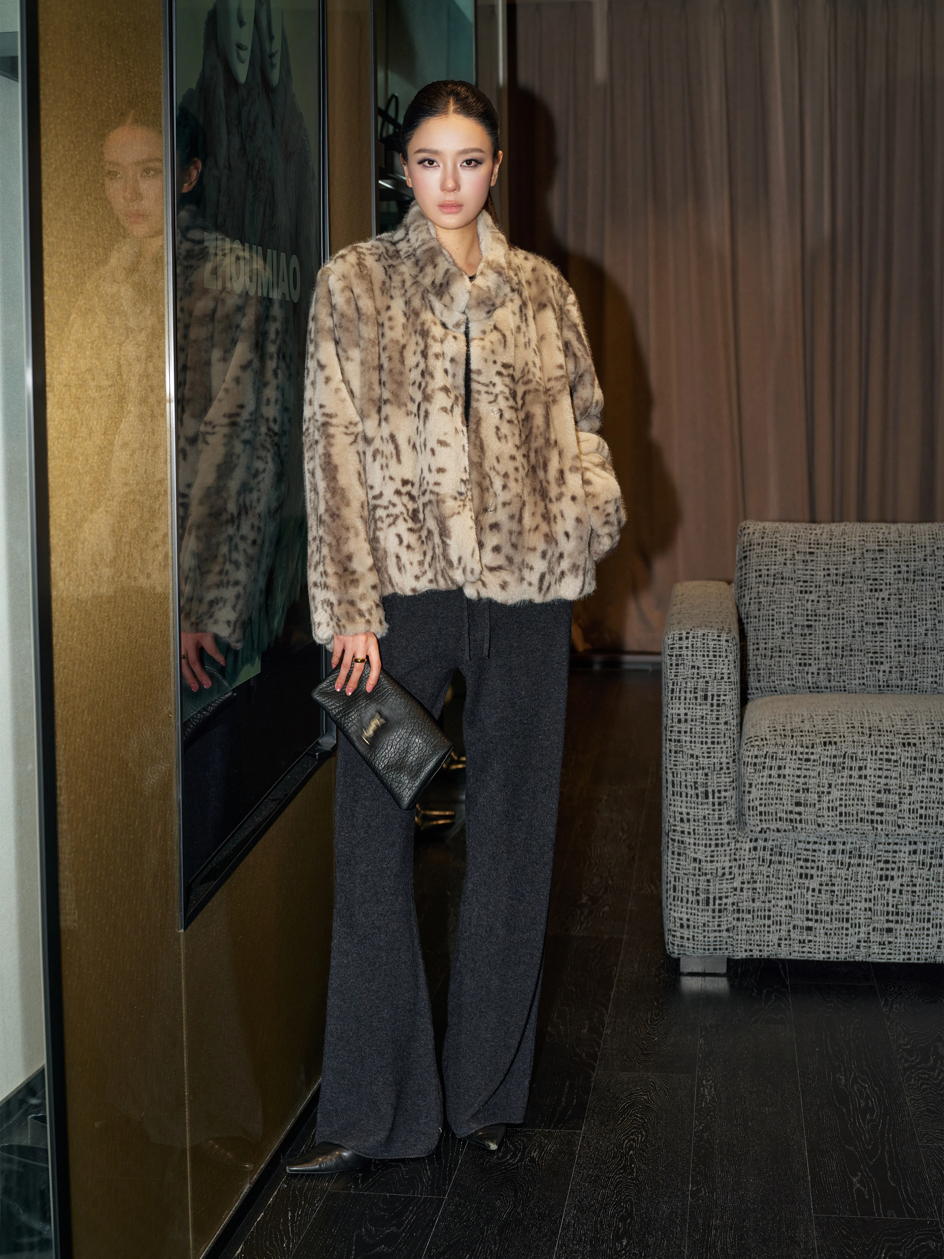 ZhouMiao Lazy Pants 100% Wool Knitted Wide Leg Pants Women's Autumn Winter Warm Casual Trousers Pure Color Natural Waist