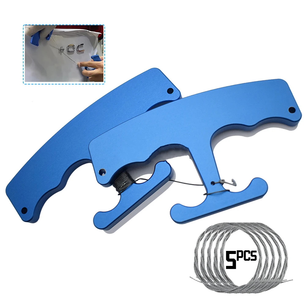 

ALIWRAP Car Repair Surface Logo Emblems Removal Tool Knifeless Lines Signs Mark Metal Buckle Label Emblem Strip Peeling Tool
