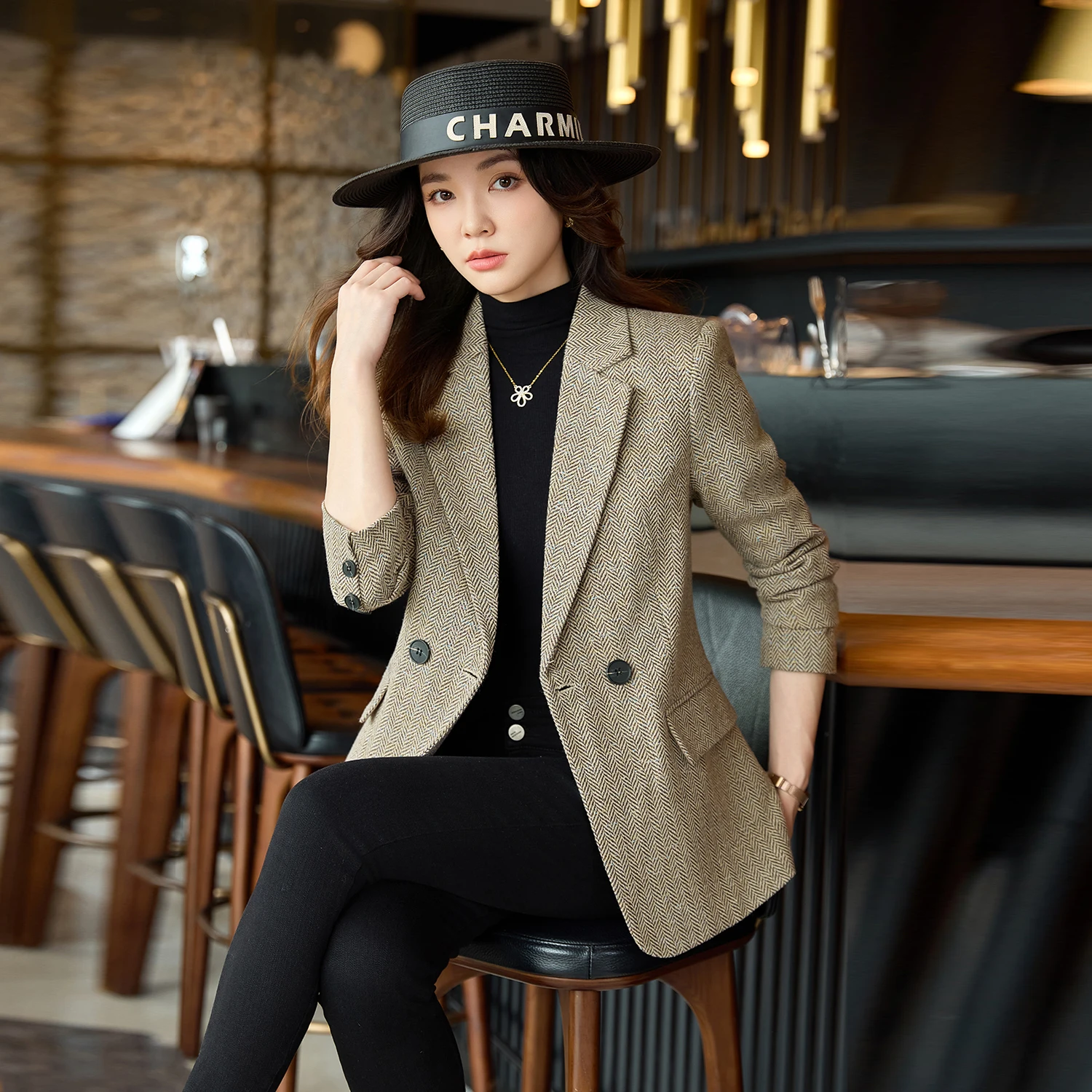 NAVIU costume veste femmes tempérament Socialite pardessus printemps automne nouveaux vêtements d'extérieur Design Chic élégant Blazer manteau femmes hauts