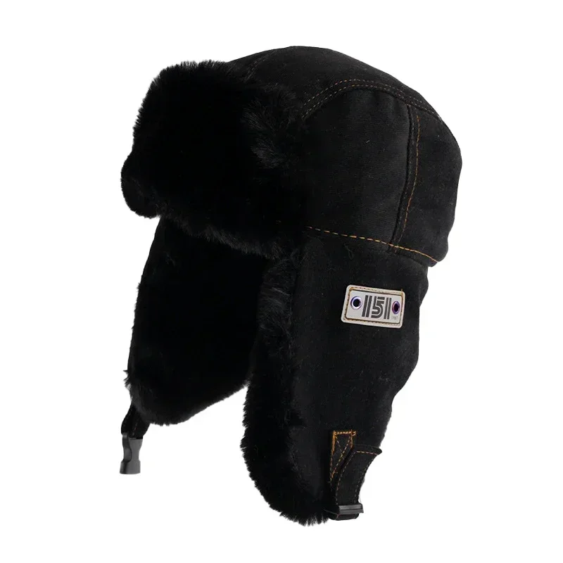 Pilot Winter Hat Outdoor Russian Women's Fashion Hats Cold Proof Hat Labeling Pilot Men's Ear Cap Warm Bomber Trapper Ushanka