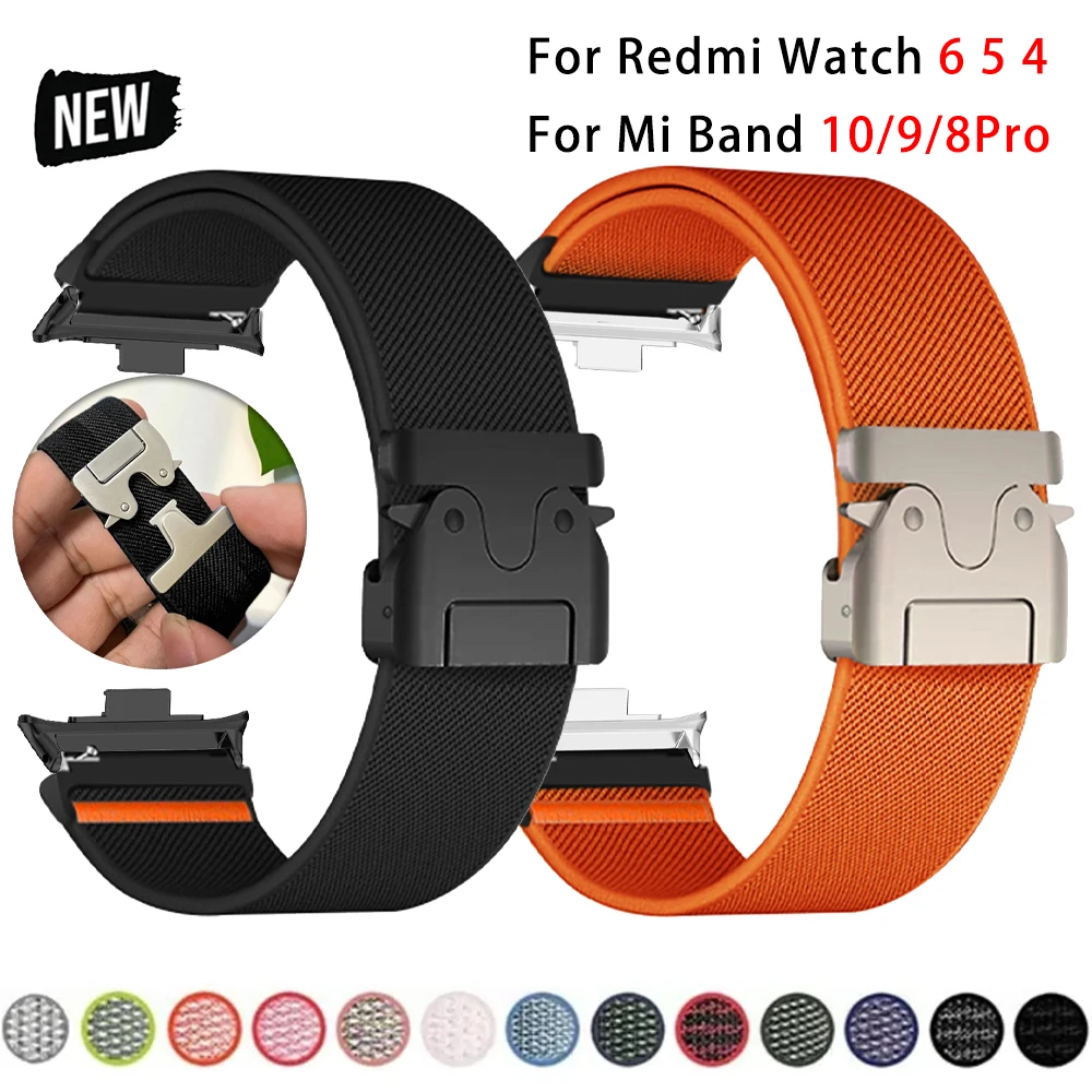 �y�Z�[�����zRedmi Watch6 5 4�p�i�C�����X�g���b�v�AXIAOMI Band 10 Pro 9Pro 8Pro�p���^���o�b�N���o���h�A�����\�ȃX�|�[�c�o���h�����p�u���X���b�g