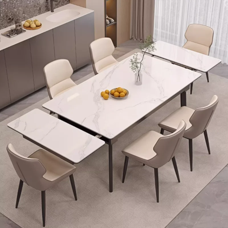 Extendable Nordic Dining Table Modern Luxury Extending Restaurant Dining Table Makeup Lounge Mesas De Jantar Garden Furniture