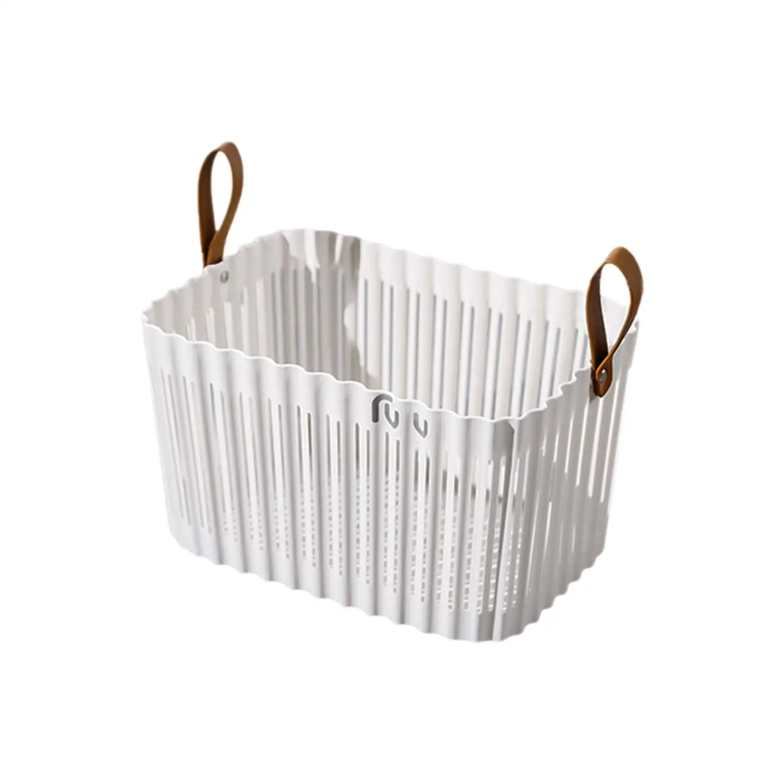 Laundry Hamper Basket with Handle Hollow Out Design PP Material for Clothes Storage Organizer Portable Multifunctional Home Use